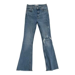 Zara Blue Flare & Wide Leg Jeans